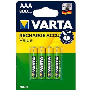 Varta 4 Accus Basic Line AAA 800 MAH - Publicité