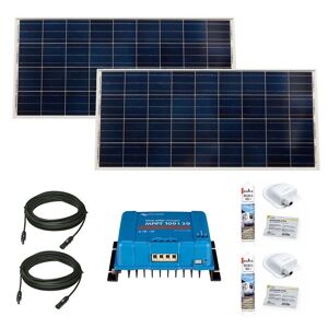 Victron Energy PACK VICTRON 2x Panneaux Solaires Monocristallin 175W + Régulateur MPPT 30A + 4x Câbles 5m + 2x Kits de Pose Solaire - Publicité