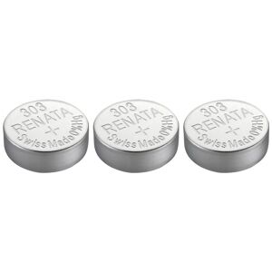 Lot de 3 Piles bouton Silver 303 / SR44SW 0% Mercure 1,55V