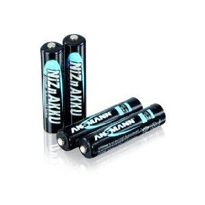 ANSMANN Piles Réchargeables Micro AAA HR03 900mWh NiZN avec 1,6V (Pack de 4) - Publicité