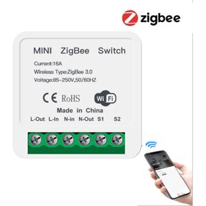 Mini Module de commutation ZigBee 3.0 16A, relais Intelligent, interrupteur de lumière, télécommande avec application, commande vocale - Publicité