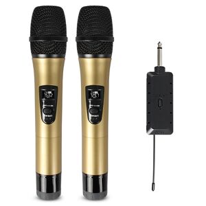 E8 2 Microphone sans fil VHF émetteur-récepteur de microphone professionnel pour enceinte carrée, mixeur, carte so