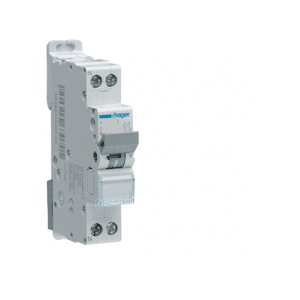 Disjoncteur 1p+n 4.5/6ka courbe c 25a 1 module hager mjt725