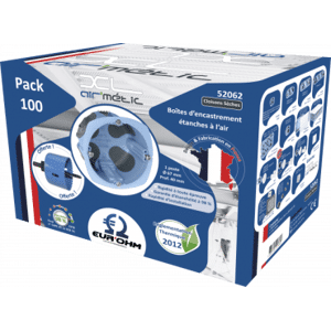 EUROHM Pack de 100 boîtes d'encastrement xl air métic 1 poste profondeur 40mm eurohm 52062