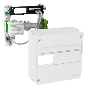 SCHNEIDER ELECTRIC Coffret de communication grade 1 lexcom home - 1 rangée - 4 rj45 schneider vdir390014