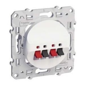 SCHNEIDER ELECTRIC Prise odace haut-parleurs blanc, 2 sorties schneider electric s520488