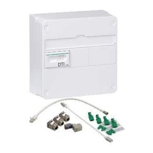 Lexcom home - coffret communication grade 2tv - 4xrj45 cat6 ext a 8 - 13 modules 1 rangee schneider electric vdir390006