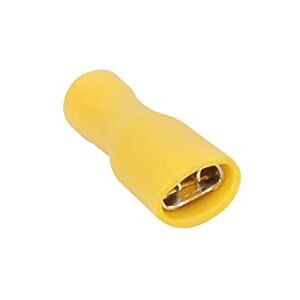 DEBFLEX Connecteur electrique   Adaptateur prise   Prise Plate   Raccord electrique   Fiche electrique   Sachet De 10 Clips Fem Isolee Jaune Dim6,3X0,8mm      711048 - Publicité