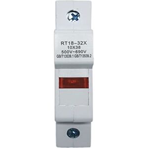 LABDIP Fusibles actuels RT18-32X 1P 2P 3P 4P AC ~ 380V porte-fusible en cuivre 500V 10x38mm montage sur Rail DIN porte-fusible adaptateur inférieur avec fusible Câblage de protection (Color : 4p, Size : 2A - Publicité