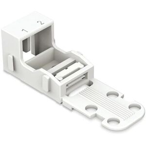 WAGO Adaptateur de Fixation, pour Bornes à 2 Conducteurs, Série 221-4 mm², pour Montage à Vis, Blanc, 221-502 (10 Pcs) - Publicité