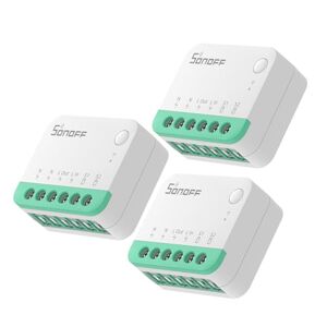 SONOFF MINIR4M Matter Interrupteur Intelligent, 2 Way Smart Switch, 2400W/10A Interrupteur Mural WiFi, Soutien au Protocole Matter, Compatible avec Alexa,Google Home,Home Assistant, (3 Pack) - Publicité