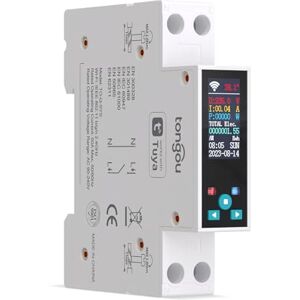 TONGOU Commutateur Wifi Rail Din, 1-50A Commutateur WIFI Intelligent, Télécommande de l'interrupteur Smart Switch, Compatible Alexa, Consommation des compteurs d'énergie - Publicité