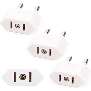 Jewan 3X Adaptateur Prise Americaine/France/US vers EU, CE Organisme de Certification US Plug Adaptateur Socket vers Italie Allemagne Espagne - Publicité