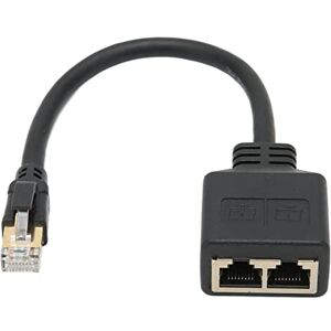 OKAT Adaptateur répartiteur RJ45, câble répartiteur Ethernet RJ45 à Noyau plaqué Or Durée de Vie Plus Longue pour la Maison pour Le Bureau - Publicité