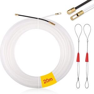 Tire Fils Electrique Aiguille Nylon avec Tête Flexible de Guidage, Oeuillet  de Tirage Aide Tirage Câbles, Conduits Vides Ø4 mm, 30m Transparent