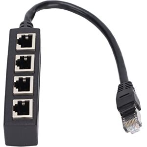 Yctze Powerline Network Ad, Câble Ethernet divisé Adaptateur Répartiteur RJ45 1 à 4 Ports Transmission Fluide Excellente Connexion Adaptateur de Câble Réseau - Publicité