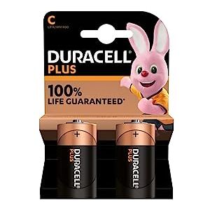 Duracell 2 x  C Plus (1 blister de 2 batteries) 2 piles (LR14/MN1400/DEMI TORCHE/BABY 1,5V) - Publicité