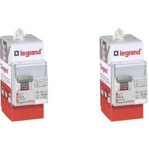 Legrand Interrupteur différentiel bipolaire 2P typeF 30mA arrivée haut/départ haut 40A (Lot de 2) - Publicité