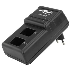 Ansmann Chargeur de piles Powerline 2 (1 pce) – Chargeur pour 1 à 2 piles NiMH HR9V / bloc 9V – Appareil de recharge avec affichage LED, compatible avec les prises EU - Publicité