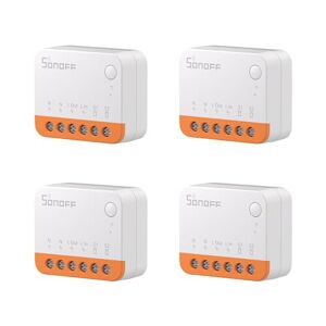SONOFF MINIR4 Interrupteur Connecté WiFi, 2 Voies Interrupteur Intelligent Micromodule, Mode Détacher le Relais, Contrôle APP, Mini Smart Switch Compatible avec Alexa, Google Home,10A/2200W (4 Pack) - Publicité