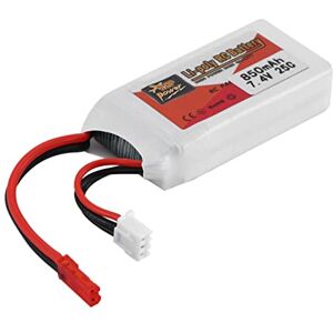 Andrehugo Zop Power 7.4v 850mAh 25c 2s Lipo Batterie Plug Batterie Rechargeable pour Rc Racing Drone Hélicoptère Modèle De Voiture GRP763048 Blanc - Publicité