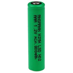 Ansmann 800mAh 1.2V AAA NiMH LSD Batterie Plate Vert - Publicité