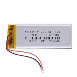 Liter energy battery Batterie 3 Fils 501235 LiPo 3.7V 180mAh 0.666Wh 1S 5C  Rechargeable avec PCM thermistance NTC Montre électronique Ne Convient Pas à la Radiocommande 37x12x5mm (3P 180mAh 501235) - Publicité
