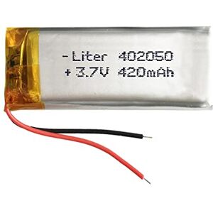 Liter energy battery Batterie 402050 LiPo 3.7V 420mAh 1.554Wh 1S 5C  pour l'électronique Rechargeable Téléphone Portable Smartwatch GPS Ne Convient Pas à la Radiocommande 52x20x4mm (420mAh 402050) - Publicité