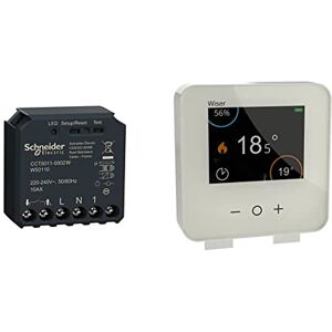 Schneider Electric Wiser micromodule encastré zigbee pour Interrupteur Lumineux CCT5011-0002W & Wiser, Thermostat D'ambiance Connecté Iiaison Zigbee 2,4GHz, CCTFR6400 - Publicité