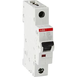 ABB Disjoncteur miniature S201-C20, 1 pôle, type C, capacité de coupure 6/10 kA, courant 20 A (2CDS251001R0204) - Publicité