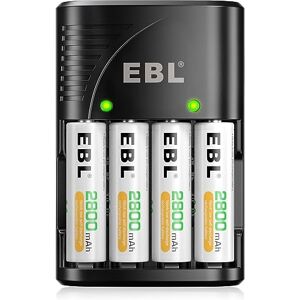 EBL 8pcs Piles Rechargeables AA 1,5V Puissants, avec Chargeur de Piles 8  Slots M7012 pour AA/AAA 1,5V Piles Rechargeables Li-ION : :  High-Tech