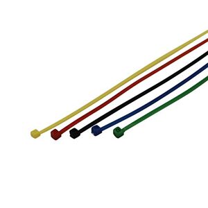 Unitec Cable Ties Set, 150 x 2,5 mm, 50 pièces, Couleurs Assorties, 44746 - Publicité
