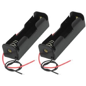 TsoLay 2 Pcs Noir 18650 Pointe Plate Batteries Boite Support de Batterie avec Fils de Connexion - Publicité