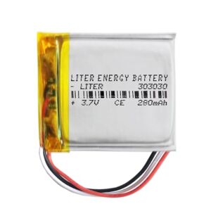 Liter energy battery Batterie 3 Fils 303030 LiPo 3.7V 280mAh 1.036Wh 1S 5C  Rechargeable avec PCM thermistance NTC Montre électronique Ne Convient Pas à la Radiocommande 32x30x3mm (3P 280mAh 303030) - Publicité