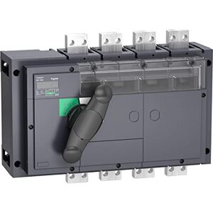 Schneider Electric 31365 INV1600 Compact Interrupteur Sectionneur à Coupure Visible, 4P Pôle, 690 VAC, 50/60 Hz, 1600 A, 300 mm Hauteur x 340 mm Largeur x 146.5 mm Profondeur, Noir - Publicité