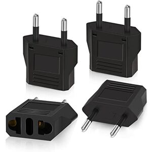 UNIWO [4 PCS] us to France Plug Adapter, us to Europe Plug Adapter, Europe/US/US/France/Germany/Spain/Australia/Austria Plug Adapter Tour - Publicité