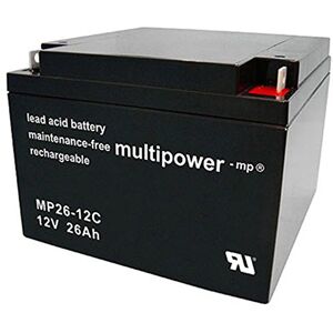 Multipower Batterie Plomb MP 26–12C Batterie au Plomb 12 v, 26Ah VDS gelbatterie autorisation - Publicité