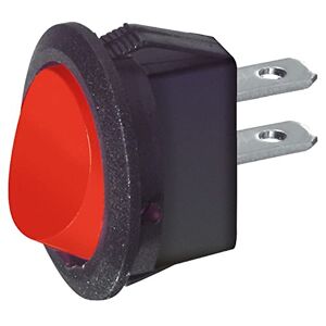 ELCART Interrupteur unipolaire à bascule SPST unipolaire ON-OFF avec bouton rouge et bornes faston 4,8 mm, trou de montage diamètre 20 mm, 250 V 6,5 A - Publicité
