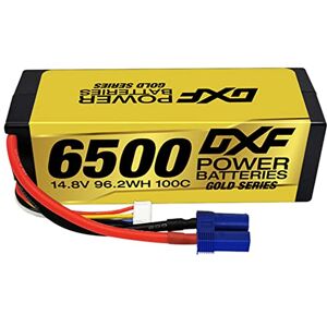 DXF 1PCS  14,8V 4S Batterie Lipo 6500mah 100C -200C avec connecteur EC5 pour Camion RC 1/8 Noir （1PCS） - Publicité