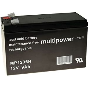 akku-net Powery Batterie au Plomb MP1236H Compatible avec Le Panasonic Type LC-R127R2PG1 12V 9Ah (remplace également 7.2Ah/, 12, Lead-Acid [ Batterie Plomb ] - Publicité