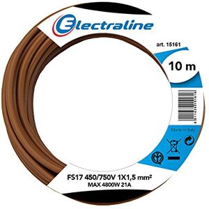 Electraline 13081 Câble unipolaire FS17, section 1 x 1.5 mm²,; marron, 10 m - Publicité