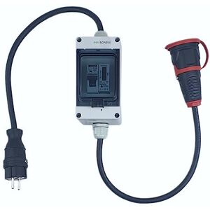 RoadEu Adaptateur Complet avec Compteur – Fiche 230 V 16 A vers Prise 230 V – Câble 3 x 2 5 mm2 – Rallonge 1 m avec Compteur électrique IP44 - Publicité