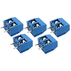 DeamX 5 Pcs 300V 12A Bleu PCB 2 Pin Bornier connecteur 5mm de hauteur - Publicité