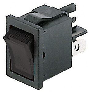 ELCART Interrupteur unipolaire à bascule SPST unipolaire ON-OFF avec bouton noir et bornes faston 4,8 mm, trou de montage 19 x 13 mm, 250 V 6 A - Publicité