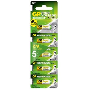 GP Batteries Super Alkaline 27AF-2C5 Piles (alcalines, cylindriques, 12 V, 28 mm, 7,7 mm, 4,4 g) Lot de 5 - Publicité