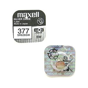 Maxell 1 pièce Batterie 377 SR626SW oxyde d'argent SR66 1.55V - Publicité