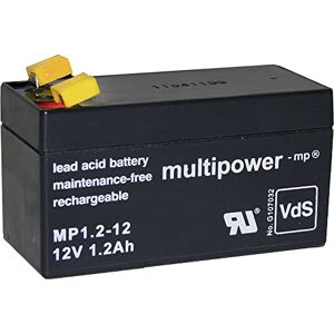 Multipower PB-12-1,2-4,8 MP1,2-12 Batterie au Plomb 12 V 1,2 Ah AGM 97 x 59 x 43 mm - Publicité
