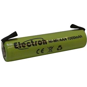 Electron Batterie rechargeable Ni-Mh mini stylo AAA de 1,2 V, 1 000 mAh, avec languettes à souder sur batteries, 11 x 45 mm - Publicité