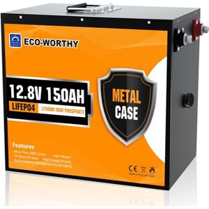 ECO-WORTHY Batterie Lithium 12V 150AH - Publicité