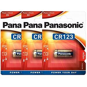 Pile au Lithium Panasonic CR123A 3V Blister 1 x3 Pack 3 Blister - Publicité